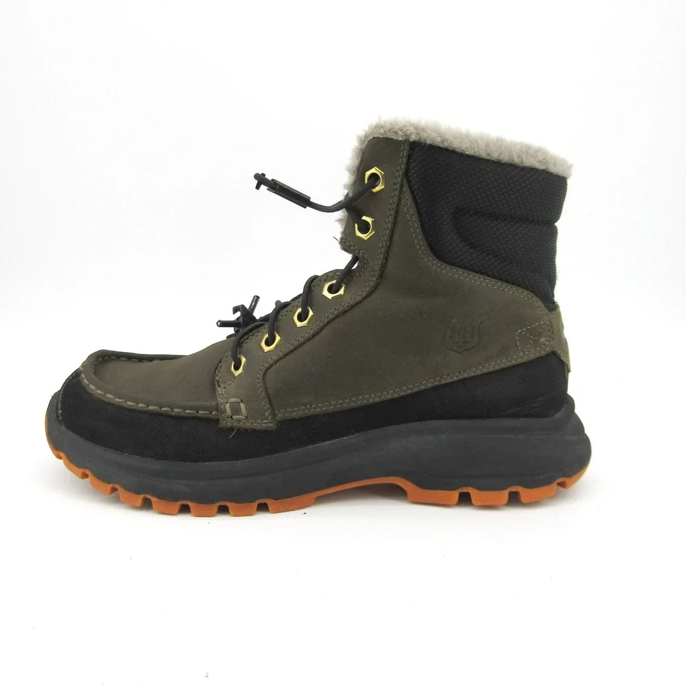 Helly Hansen Mens Garibaldi V3 Winter Boots Size 9.5 Leather Faux Fur Moc Toe